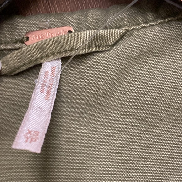 Free People olive green lace up jacket - Picture 9 of 10